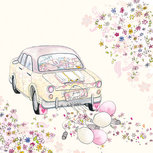 Servet AB 33x33cm p/20 JUST MARRIED Auto blikjes ballonnen