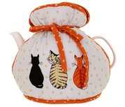 Theemof  CATS IN WAITING NEW! wachtende Katten stippen