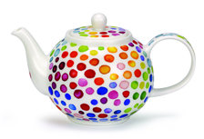 DUNOON Theepot Large 1,2 ltr HOT SPOTS gekleurde stippen