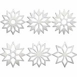 Tafel sterren onderzetters s/6 Assorti zilver kleurig Tafel sterren onderzetters s/6 Assorti zilver kleurig