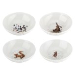 Royal Worcester WRENDALE Serial Bowls set/4 15,3cm Eekhoorn Eend Haas Muis Royal Worcester WRENDALE Serial Bowls set/4 15,3cm Eekhoorn Eend Haas Muis
