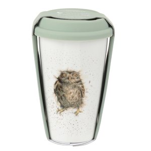 WRENDALE Travel Mug WHAT A HOOT OWL reisbeker 0,31L bosdieren Uil