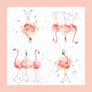 WRENDALE Papieren servetten FLAMINGO 33x33cm p/20 Pretty in Pink