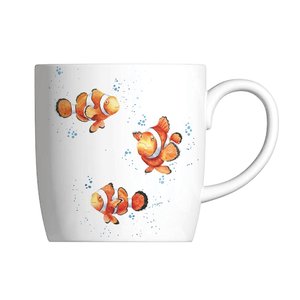 Royal Worcester mug CLOWN FISH beker mok 310ml serie WRENDALE Tropische vissen