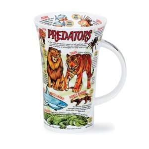 Dunoon-Glencoe-XL-beker-mok-mug-PREDATORS-roofdieren-tijger-leeuw-witte_haai-reptielen-vissen-slangen-design-Caroline_Dadd