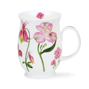 Dunoon-beker-mok-mug-Becher-Suffolk-MELODY-Pink-flowers-bloemen-roze-design-Kathy_Pickles-310ml