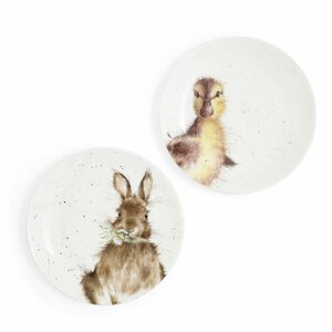 WRENDALE Side Plate 16,5cm  BUNNY/DUCKLING s/2 konijn en eend