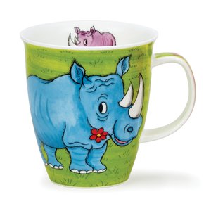 Dunoon-beker-mok-Nevis-mug-RHINO-Neushoorn-design-Jane Brookshaw-480ml