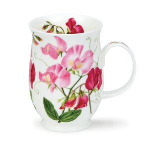 Dunoon-beker-mok-mug-Tasse-Suffolk-SWEET_PEAS-Light_Pink-flowers-bloemen-Lathyrus-licht_roze-design-Kathy_Pickles-310ml