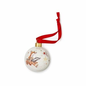 XMAS Bauble 6,6cm WRENDALE STAR OF WONDER 2022 Bosdieren tussen de sterren 