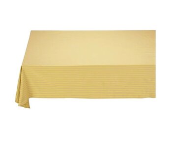 PIP Studio Tafelkleed 160x250cm STRIPES YELLOW katoen geel en taupe gestreept