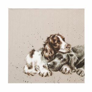 WRENDALE papieren Lunch servet CROWING OLD TOGETHER dogs 33x33cm p/20 diverse honden