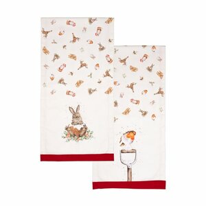 Wrendale Designs Kerst Tafelloper Table Runner WINTER WOODLAND 35x280cm 100% katoen bosdieren
