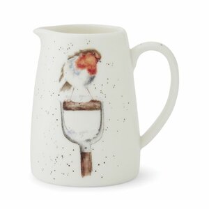 Wrendale Designs Posy Jug ROBIN klein melkkannetje Roodborstje op handvat van een schep