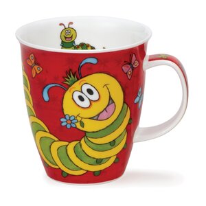 Dunoon-beker-mok-Nevis-CATERPILLAR-twee-rupsen-design-Jane Brookshaw-480ml