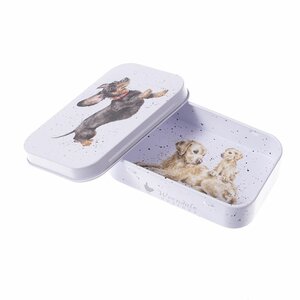 Wrendale Designs Mini gift tin THAT FRIDAY FEELING Dogs Teckel geschenkdoosje blikje met diverse Hondenrassen