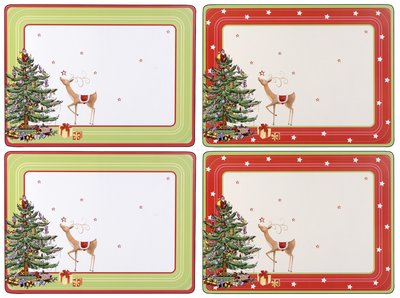 CHRISTMAS JUBILEE Placemats Large s/4 Kerst