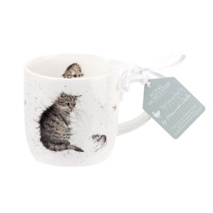 Royal Worcester mug CAT and MOUSE beker mok 310ml serie WRENDALE Kat en muis