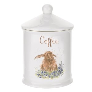 Royal Worcester WRENDALE COFFEE Canister HARE voorraadpot Koffie 10x15cm Haas