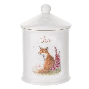 Royal Worcester WRENDALE TEA Canister FOX voorraadpot Thee 10x15cm Vos