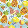 Papieren-servetten-klein-TROPICAL FRUITS-p/20-25x25cm-Paper+Design-cocktail-snack