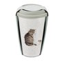 Wrendale-TRAVEL-MUG-beker-dubbelwandig-coffee to go-dieren-CAT_&amp;_MOUSE-Kat_en_muis-310ml-Hannah Dale