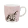 Royal-Worcester-Portmeirion-Large-mug-beker-mok-BATHTIME-Wrendale-400ml-bosdieren-ROSIE-konijn-giftbox