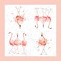 Wrendale-papieren-lunch-servet-FLAMINGO-Pretty in pink-33x33cm-design-Hannah_Dale-K009