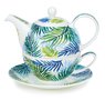 Dunoon-Tea_for_one-ORINOCO-theesetje-fine bone China-4 delig-design-Caroline_Bessey-Palm-bladeren