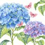Paper+Design-lunch-diner-papieren-servetten-GENTLE_HYDRANGEA-blauw-paars-33x33cm-210222-bloem-plant-vlinder