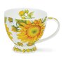 Dunoon-wijde-beker-mok-mug-Skye-SUNFLOWER-yellow-Zonnebloem-geel-bloemen-flower-450ml-design-Michèle Aubourg