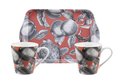 Portmeirion-2bekers-mug-&amp;_tray-set-gift-POMONA-CORAL-fruit-zwart/wit-koraal-rood-11659029-Pimpernel