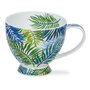 Dunoon-beker-mok-mug-Skye-ORINOCO-bladeren-palm-varen-groen-blauw-Caroline Bessey-450ml