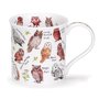 DUNOON-mug-Bute-beker-mok-Tasse-BIRDLIFE-birds-soorten-OWLS-vogels-UILEN-design-Kate_Mawdsley