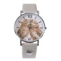 Wrendale-Watch-horloge-BIRDS 0F A FEATHER-Owls-uiltjes-zilver-afgewerkt-grijs-bandje-Hannah Dale