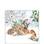 Ambiente-papieren-servetten-WINTER-TREAT-konijn-vogels-roodborstje-vink-pimpelmees-voederplek-sneeuw-25x25cm-32514660