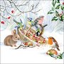 Ambiente-papieren-servetten-WINTER-TREAT-konijn-vogels-roodborstje-vink-pimpelmees-voederplek-sneeuw-33x33cm-33314660-lunch-din