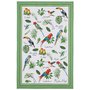 Ulster-Weavers-katoenen-theedoek-TROPICAL BIRDS-design-Madeleine_Floyd-rand-groen-wit-Madeleine_Floyd