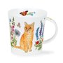 Dunoon-beker-mok-mug-Becher-Lomond-FLORAL_CATS-Ginger-rode-katten-bloemen-Charlotte_Galloux
