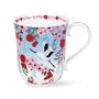 Dunoon-beker-mok-mug-Tasse-Braemar-LAGUNA-Crane-Kraanvogel-PINK-gekleurde-bloemen-0.33L-design-Heidi_Harriet