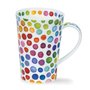 Dunoon-Shetland-mug-beker-mok-Tasse-HOT-SPOTS-gekleurde-stippen-inhoud-440ml