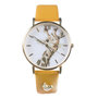 Wrendale-Watch-horloge-FLOWERS-Giraf-bloemen-Margrieten-strap-goud-afgewerkt-mustard-bandje-Hannah_Dale-WT008