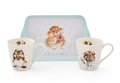 Portmeirion-2bekers-mug_&amp;_tray-set-WRENDALE-bosdieren-DIET_STARTS_TOMORROW-Cavia-konijn-Hamster-X0011659139
