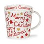 DUNOON-Cairngorm-XL-mug-beker-mok-CHRISTMAS_GREETINGS-kerstgroeten-rode_letters-sterren-480ml-design-Caroline_Bessey