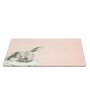 Portmeirion-Wrendale-design-BATHTIME-konijn-worktop-saver-roze-glas-40x30cm-