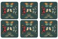 Pimpernel-Portmeirion-onderzetters-Botanic-Garden-HARMONY-Vlinders-groen-set-6st-X0010269007