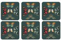 Pimpernel-Portmeirion-onderzetters-Botanic-Garden-HARMONY-Vlinders-groen-set-6st-X0010269007