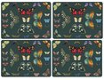 Pimpernel-Portmeirion-placemats-Botanic-Garden-HARMONY-kunststof-kurk-Vlinders-groen-set/4-Large-X0010649007