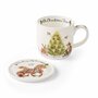 Royal_Worcester-Wrendale-giftset-beker-onderzetter-mug &amp; Coaster-THE MAGIC OF CHRISTMAS-Kerstmis-Bosdieren-Kerstboom-Eekhoo