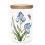 Portmeirion-BOTANIC GARDEN-Airtight-Jar-voorraadpot-18cm-doorsnee-12cm-designs-botanische-bloemen-IrIdaceae douglasiana-IRIS